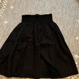 Magic Linen Elegant Black Women's Skirt